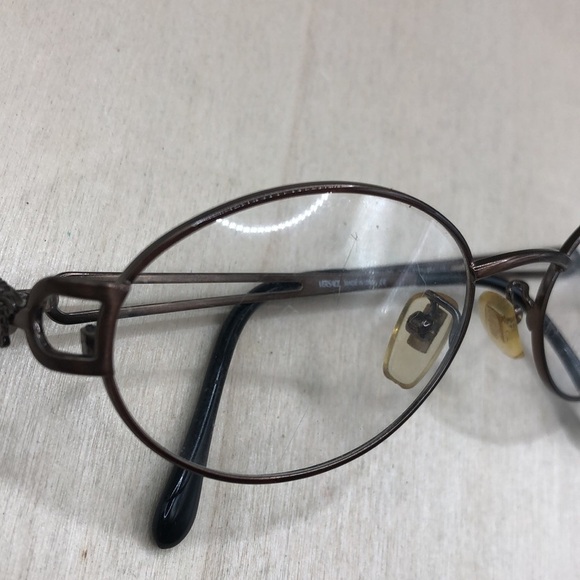 Versace vtg dead stock demo frames ONLY mod H68 51-19 oval-unisex glasses Italy main image 8